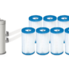 Zestaw filtrujący do basenów - pompa INTEX 26638 + 7 filtrów INTEX 29000