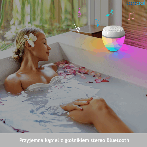 Głośnik basenowy Bluetooth + LED + termometr - Topool HK703 - obrazek 17